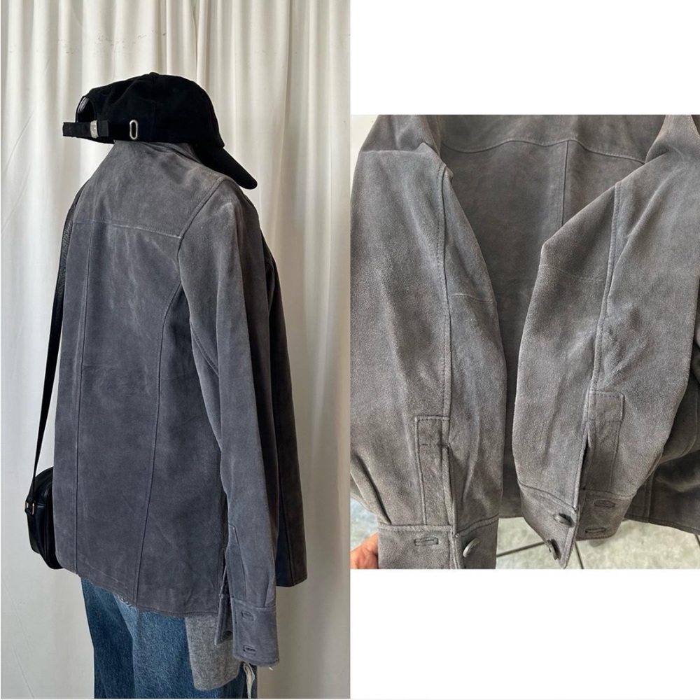 Valerie Stevens Gray Leather Jacket - Picture 6 of 10